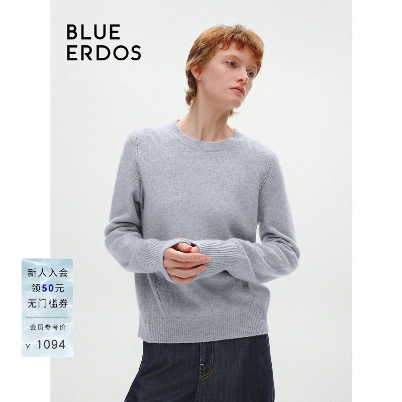 【100%山羊绒】BLUE ERDOS秋季格雷针织套衫女B246A0001图片
