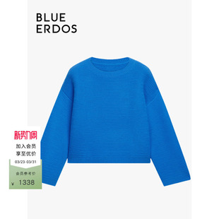 ERDOS美拉蓝针织衫 BLUE B246A0002 100%山羊绒
