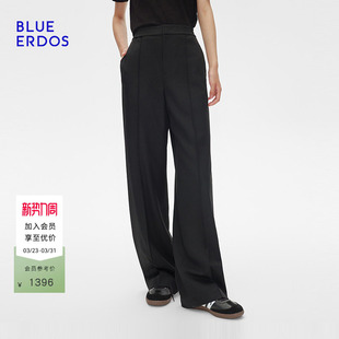 阔腿裤 BLUE 复古通勤西装 春季 B255M1004 ERDOS