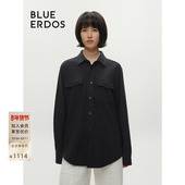 衬衫 BLUE ERDOS智性通勤绵羊毛混纺长袖 女B546H0001