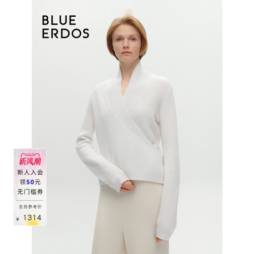 blueerdos青果领新中式羊绒衫
