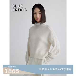 【100%山羊绒】BLUE ERDOS秋冬宽松高领女针织衫B236A0014