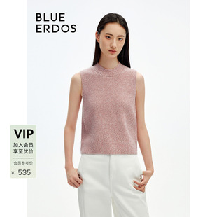 BLUE ERDOSmiu系半高领羊毛羊绒叠穿针织背心女