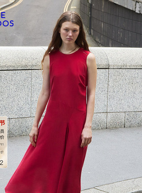 【真丝】BLUE ERDOS春秋气质优雅红色无袖连衣裙B255I2022