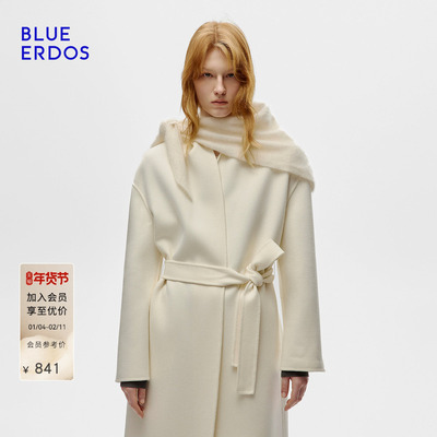 【100%山羊绒】BLUE ERDOS冬羊绒围巾保暖三角巾披肩B256R0001