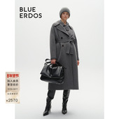 格雷系毛呢大衣B246K5005 ERDOS 100%绵羊毛 BLUE