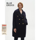 高智感绵羊毛大衣式 BLUE ERDOS冬季 拼接羽绒服外套女B246JG016