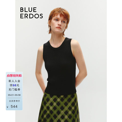 blueerdos羊毛羊绒针织背心