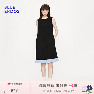 BLUE ERDOS2026夏季新品连衣裙简约时尚松弛感后背蝴蝶结短裙