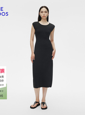 BLUE ERDOS春季气质简约圆领修身连肩无袖连衣裙B255D6001