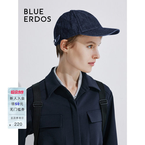 BLUE ERDOS棉麻混纺牛仔棒球帽女鸭舌帽B245S7003