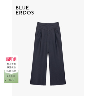 女裤 裤 B246M1007 ERDOS高智通勤风宽松直筒西装 BLUE