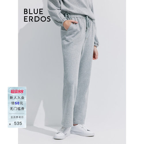 blueerdos棉混纺汗衫布女裤