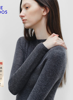 【孙千同款】BLUE ERDOS冬季新品羊毛羊绒半高领打底衫针织衫女