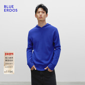 BLUE B1256A003 简约通勤连帽设计纯色男套衫 ERDOS 秋冬新品