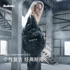 【雷佳音同款】subtle牛仔斜挎包女旅行包复古原创水洗单肩包男