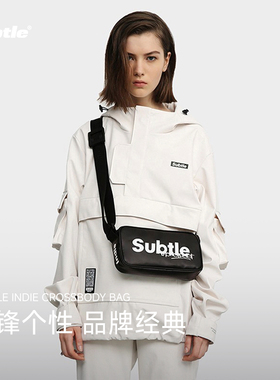 SUBTLE INDIE斜挎包男包女单肩腰包小众设计休闲包潮牌挎包单肩包