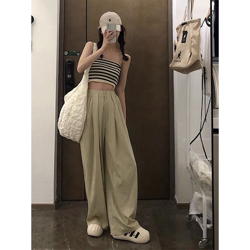 뚱뚱한 MM 여름 얇은 배 모양의 몸 느슨한 슬리밍 야마모토 바지를위한 300 파운드 대형 레드 와이드 레그 캐주얼 바지