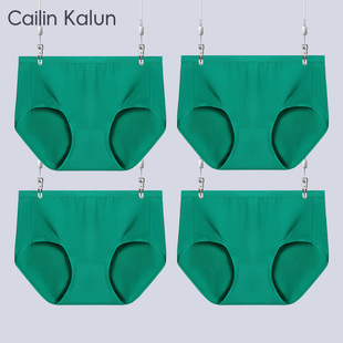 透气中腰性感三角裤 属马纯色薄款 衩 2026新款 女士绿色纯棉抗菌内裤