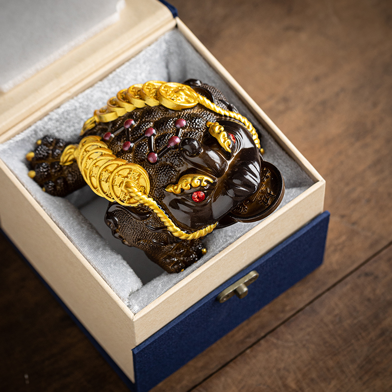 变色茶宠摆件招财金蟾