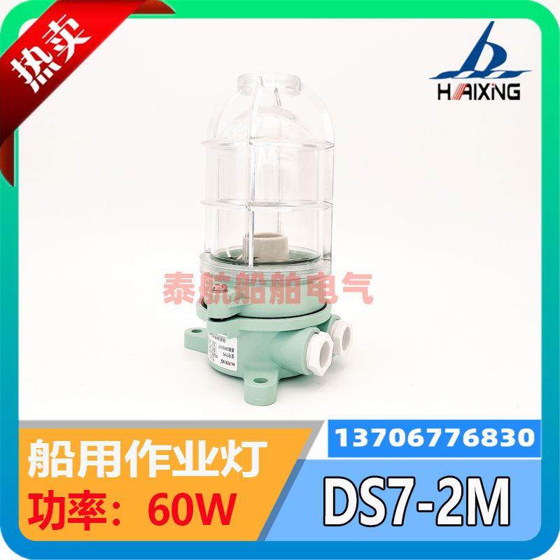 792057船用塑料树脂白炽作业灯DS7-2M防水舱顶灯220V60W海星IP56