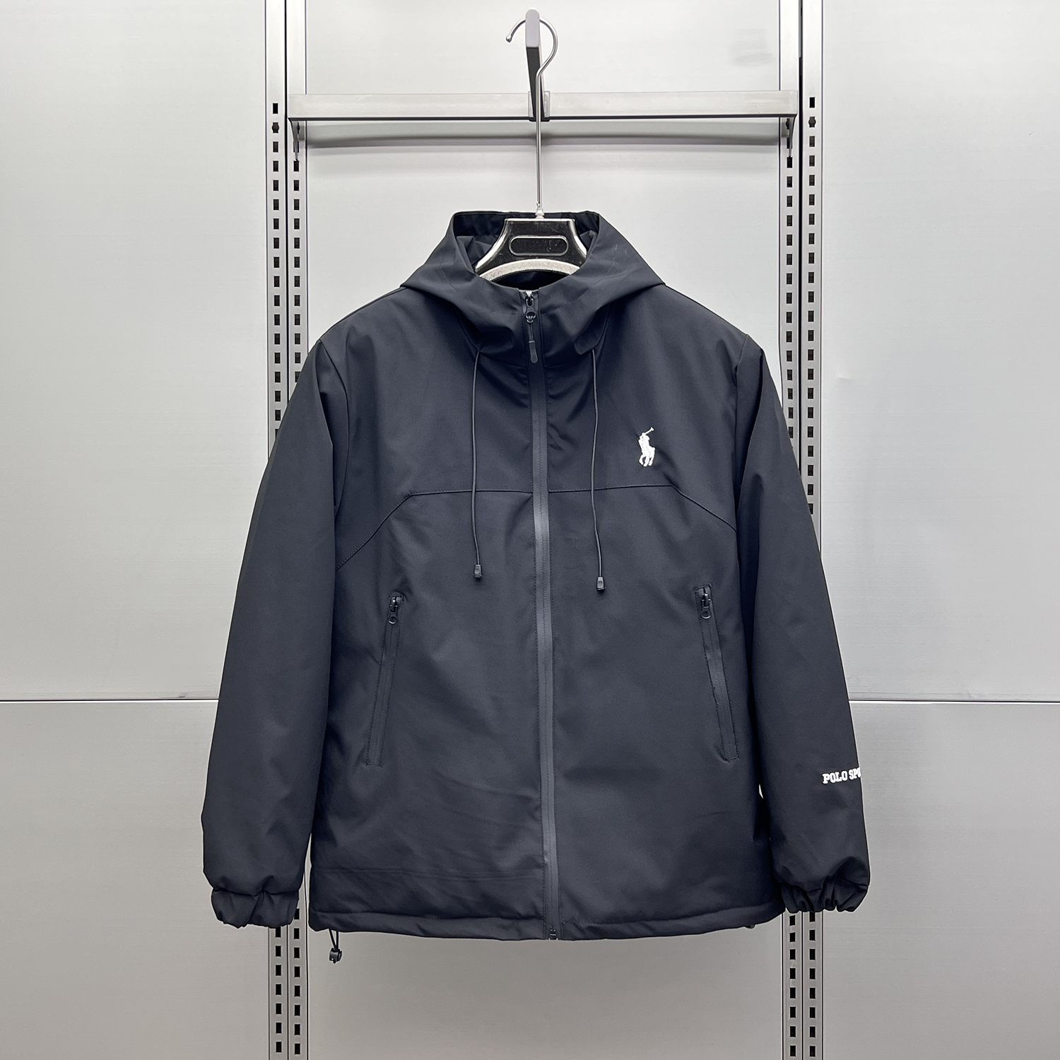 连帽加绒冲锋衣男士户外加厚外套