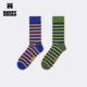 袜子时尚 百搭中筒袜 Socks潮牌经典 条纹个性 25秋冬款 Happy