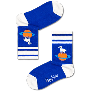 Happy Socks儿童潮袜秋季款男女童ins潮牌太空小狗中筒袜宝宝袜