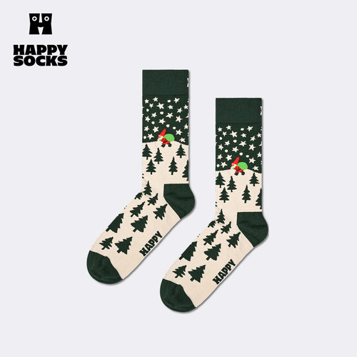 【2026秋冬新款】Happy Socks潮牌个性圣诞棉袜子小众百搭中筒袜