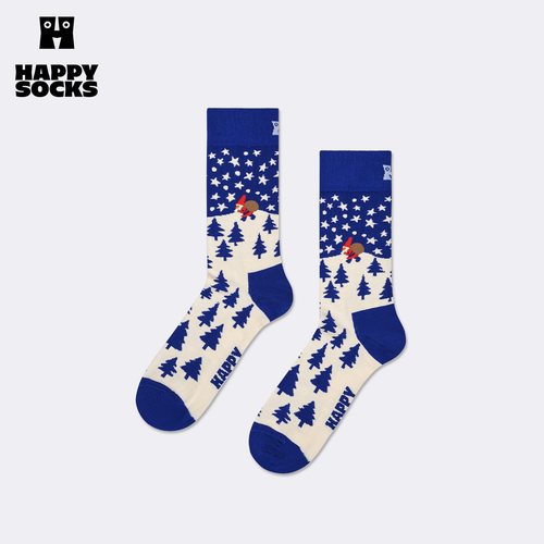 【2026秋冬新款】Happy Socks潮牌设计师创意袜子个性时尚中筒袜