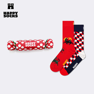 【马到成功糖果礼盒】Happy Socks新年送礼红袜子个性小众中筒袜