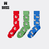 Happy 25秋冬款 Socks潮牌小猫小狗可爱甜美袜子ins百搭中筒袜