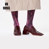 25春秋款 Happy Socks多巴胺潮牌男女秋季 百搭时尚 彩色中筒袜