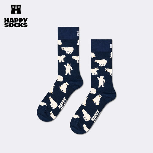 【2026秋冬新款】Happy Socks潮牌北极熊袜子设计师小众中筒袜