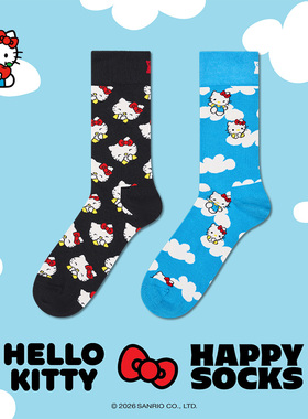 【2026新款Hello kitty联名】Happy Socks潮牌袜子可爱甜美中筒袜