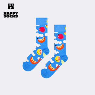 Socks潮牌时尚 Happy 水果可爱百搭袜子ins风中筒袜女 2025新品