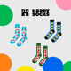 Socks秋季 潮牌食物元 素中筒袜ins多巴胺个性 Happy 男女同款 中筒袜