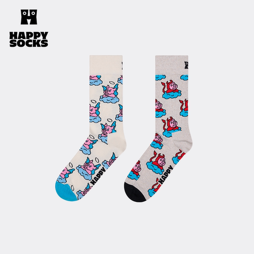 【春秋款】Happy Socks潮牌百搭个性可爱小猪ins袜子时尚中筒袜