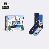 送男女朋友中筒袜 Socks潮牌创意雪地礼盒个性 25秋冬款 Happy
