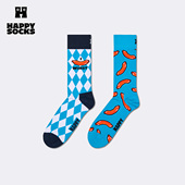 中筒袜 Socks潮牌创意小众图案袜子百搭时尚 25秋冬款 Happy