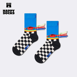 【25秋冬款】Happy Socks潮牌儿童汽车宝宝袜子可爱创意中筒袜