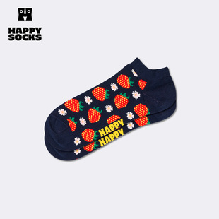 【2026新款】Happy Socks潮牌草莓个性创意袜子小众ins风短袜