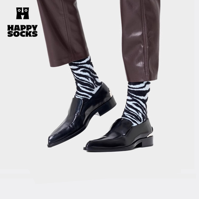 【春夏款】Happy Socks色彩休闲条纹袜子多巴胺中筒袜袜子女ins