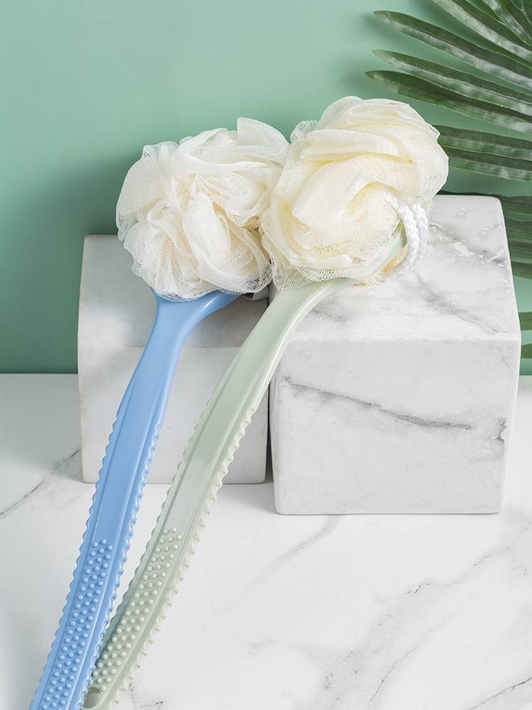 搓澡神器洗澡磨砂膏专用刷子后背带浴花球刷长柄搓泥软毛沐浴刷巾