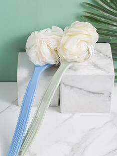 搓澡神器洗澡磨砂膏专用刷子后背带浴花球刷长柄搓泥软毛沐浴刷巾