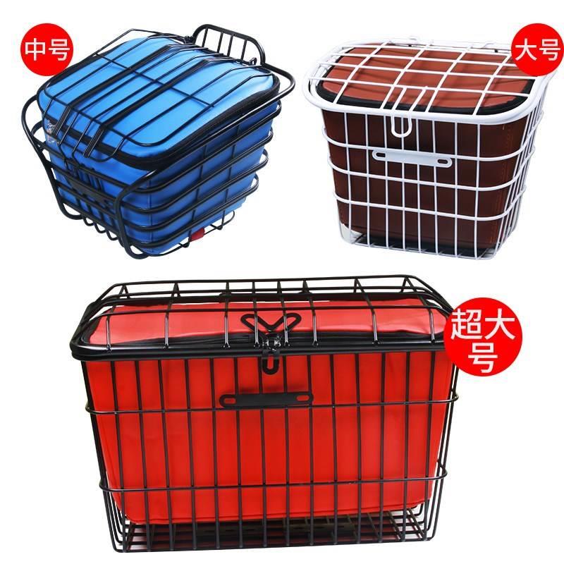 电车挂物篮车蓝子前通用电动车蓝筐通用防雨婴儿推车车篮防水帆布