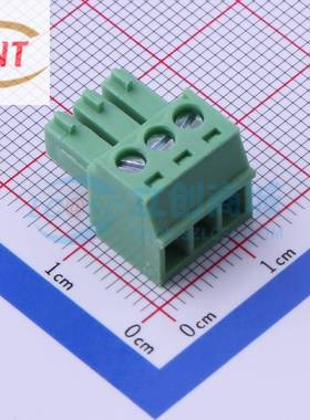 插拔式接线端子 DB2EK-3.5-3P-GN-S P=3.5mm 1x3P插头 绿色