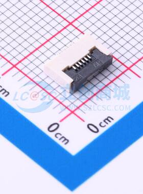 FFC/FPC连接器 HX0.5-6P XJH2.0 043 SMD,P=0.5mm 翻盖式 6P 下接