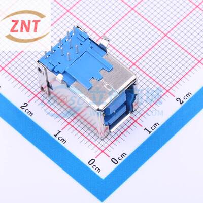 USB3.0连接器 Type-B 9P 母 USB-306BWD-ARW 弯插 高清 XUNPU讯普