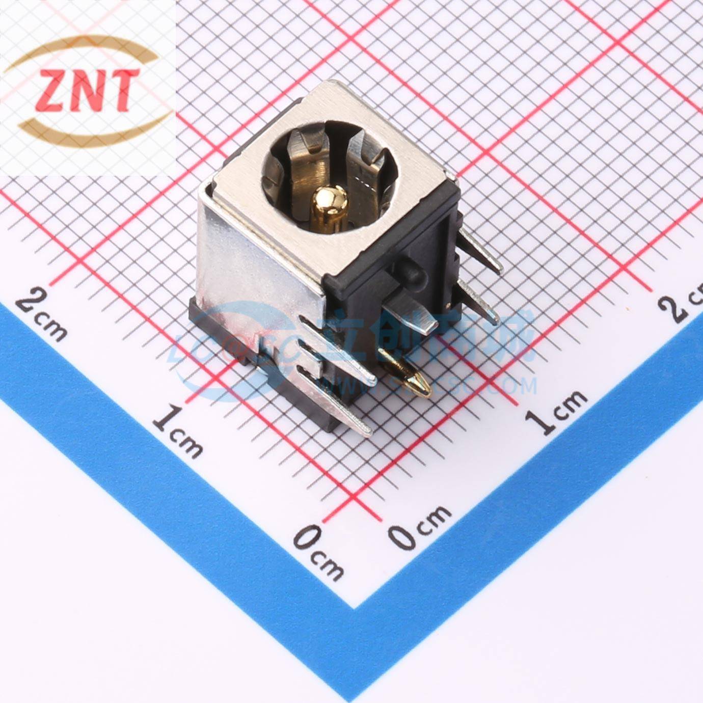 DC电源连接器 HX DC007B-2.0-J 插件 弯插 2mm 6mm 电子元器件